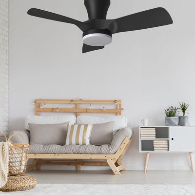32' Kiwi DC Ceiling Fan White, Black With Light 5507062, 5507063 Vencha Lighting — Black