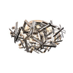 Brazza Close to Ceiling Light 12Lt in Black/Chrome or Gold — Black