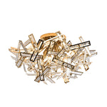 Brazza Close to Ceiling Light 12Lt in Black/Chrome or Gold — Gold