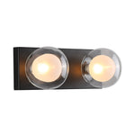 Hilton Hollywood Indoor Wall Light 2Lt in Black or Gold — Black