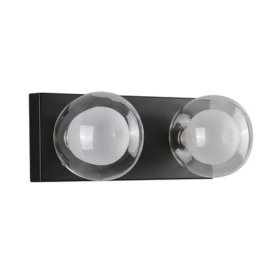 Hilton Hollywood Indoor Wall Light 2Lt in Black or Gold — Black