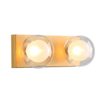 Hilton Hollywood Indoor Wall Light 2Lt in Black or Gold — Gold