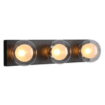 Hilton Hollywood Indoor Wall Light 3Lt in Black or Gold — Black