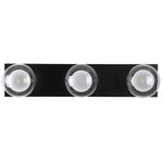 Hilton Hollywood Indoor Wall Light 3Lt in Black or Gold — Black