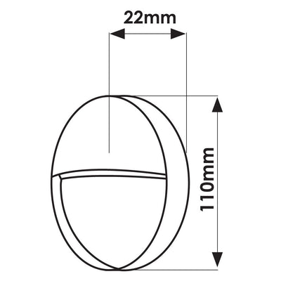 Architectural Round LED Step Light CCT 4w in Black or White 11cm Diameter