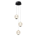 Langdon LED Pendant Light 3Lt 18w Gold, Black