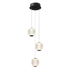 Langdon LED Pendant Light 3Lt 18w Gold, Black