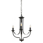 Fiorentino Chandeliers Hoodshire Chandelier 3Lt Lights-For-You HOODSHIRE-3L Black