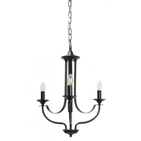 Fiorentino Chandeliers Hoodshire Chandelier 3Lt Lights-For-You HOODSHIRE-3L Black