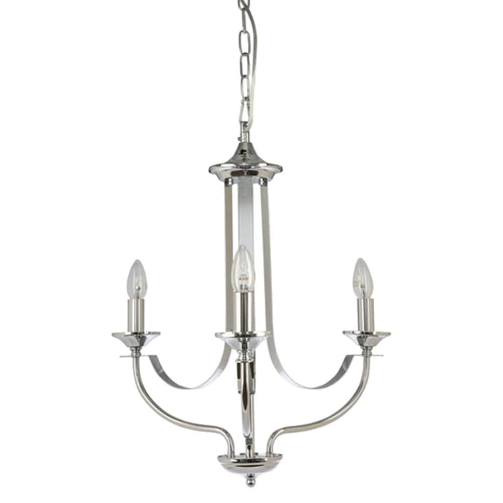 Fiorentino Chandeliers Hoodshire Chandelier 3Lt Lights-For-You HOODSHIRE-3L Chrome