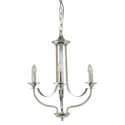 Fiorentino Chandeliers Hoodshire Chandelier 3Lt Lights-For-You HOODSHIRE-3L Chrome