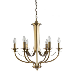 Fiorentino Chandeliers Hoodshire Chandelier 6Lt Lights-For-You HOODSHIRE-6L Bronze