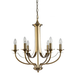 Fiorentino Chandeliers Hoodshire Chandelier 6Lt Lights-For-You HOODSHIRE-6L Bronze