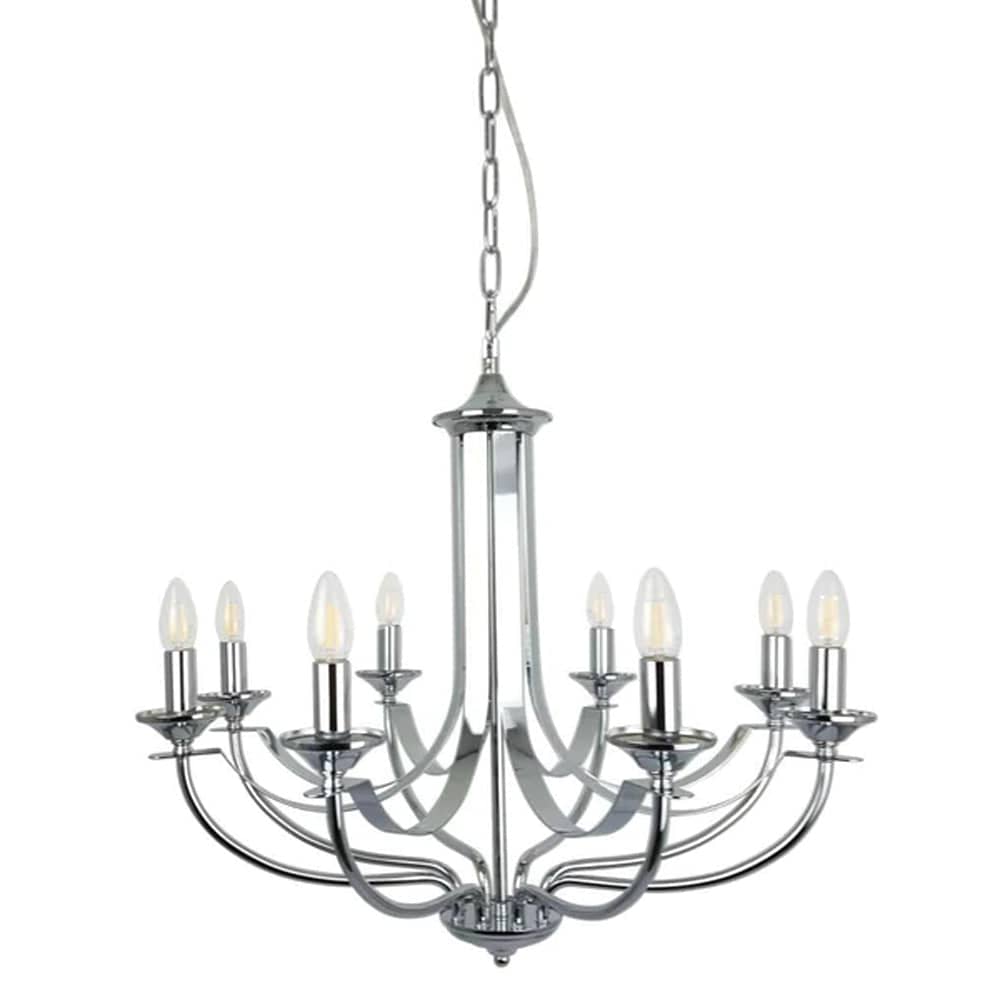 Fiorentino Chandeliers Hoodshire Chandelier 8Lt Lights-For-You HOODSHIRE-8L Chrome