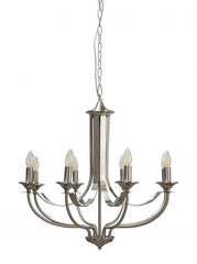 Fiorentino Chandeliers Hoodshire Chandelier 8Lt Lights-For-You HOODSHIRE-8L S/Chrome