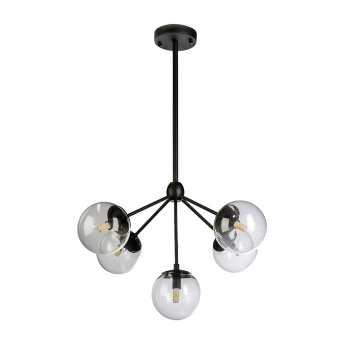 Fiorentino Indoor Pendants KLESH 5 Light Cluster Pendant Light Lights-For-You KLESH-5 Cluster Black