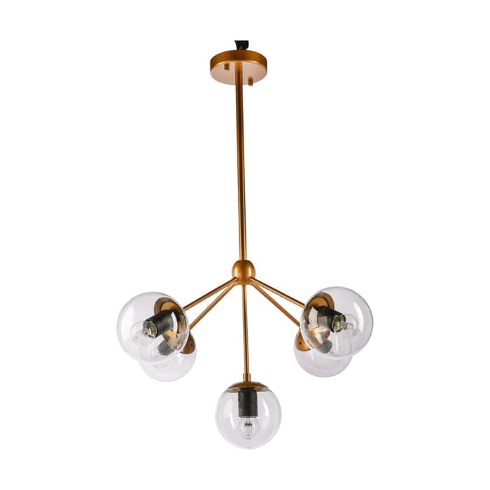 Fiorentino Indoor Pendants KLESH 5 Light Cluster Pendant Light Lights-For-You KLESH-5 Cluster Gold