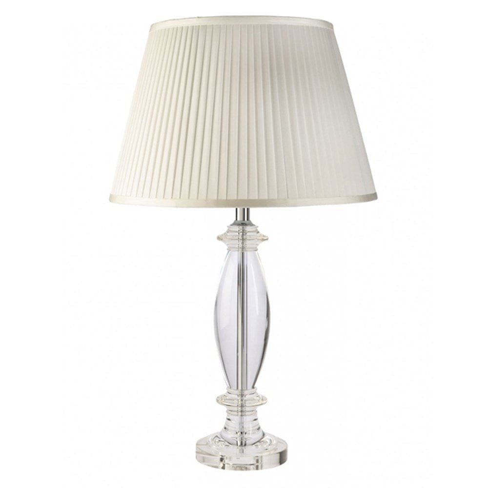 Fiorentino Table Lamps Cambridge Crystal Table Lamp 1Lt Lights-For-You CAMBRIDGE T/L WHT