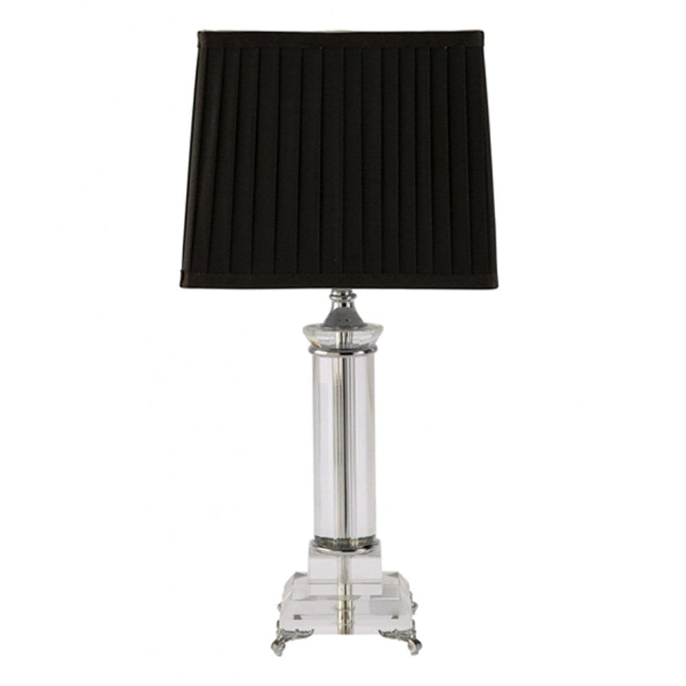 Fiorentino Table Lamps Kent Crystal Table Lamp 1Lt Lights-For-You KENT-T/L BLK