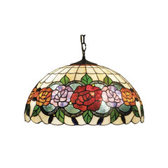 G & G Bros Group Indoor Pendants Red Rose Tiffany Hanging Light 240V with beautiful design Lights-For-You PDT2468BZC6