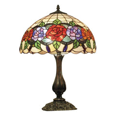 G & G Bros Group Table Lamps Red Rose Tiffany Large Table Lamp 240V with beautiful design Lights-For-You TBL086RDC6