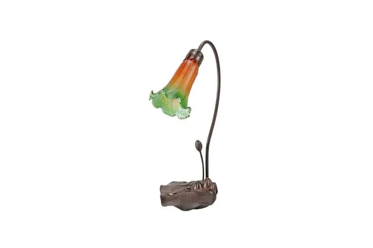 G & G Bros Group Table Lamps Single Lily Lamp Amber Green TLA1-001/AG Lights-For-You TLA1-001/AG