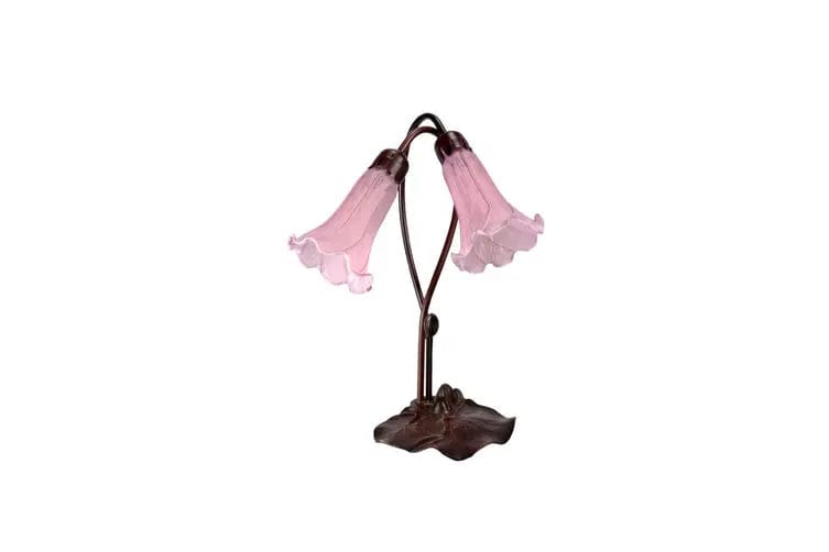 G & G Bros Group Table Lamps Twin Lily Lamp Purple Glass TLA1-002/PB Lights-For-You TLA1-002/PB