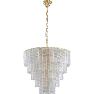 Alara Medium 60cm 9 Light 5 Tier Chandelier Satin Brass