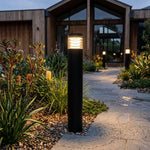 1000mm Louvred LED Bollard Light 18w Large in Black Havit Commercial - HCP-262640