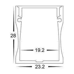 Havit Lighting Aluminium Profile 2320 Deep Square Aluminium Profile Lights-For-You HV9693-2320 9350418021793