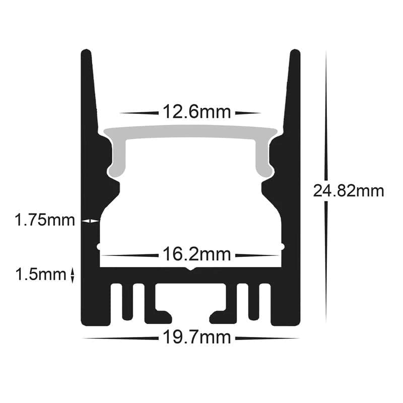 Havit Lighting Aluminium Profile Black or White Suspended Square Aluminium Lights-For-You