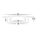 Havit Lighting Aluminium Profile HV9695-2507 - Shallow Square Winged Aluminium Profile Lights-For-You HV9695-2507 ACC1180ALH10