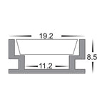 Havit Lighting Aluminium Profile HV9698-1908 - Shallow Trafficable Aluminium Profile Lights-For-You HV9698-1908 ACC1208ALH10