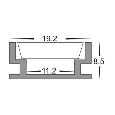 Havit Lighting Aluminium Profile HV9698-1908 - Shallow Trafficable Aluminium Profile Lights-For-You HV9698-1908 ACC1208ALH10