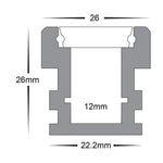 Havit Lighting Aluminium Profile HV9698-2626 - Deep Trafficable Aluminium Profile Lights-For-You HV9698-2626 ACC1212ALH10