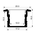 Havit Lighting Aluminium Profile HV9699-2315-2M - Deep Square Winged Aluminium Profile 2m Length Lights-For-You HV9699-2315-2M ACC1275ALH10