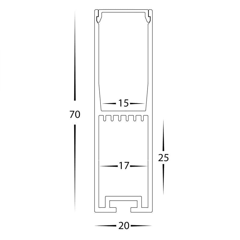 Havit Lighting Aluminium Profile Silver, Black or White Large Deep Aluminium Profile Lights-For-You