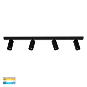 Havit Lighting Bar Lights Revo Black 4 Light TRI Colour Lights-For-You HV4002T-4-BLK 9350418025982