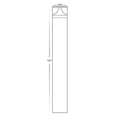 Havit Lighting Bollard Lighting Divad 1000mm Aluminium Black LED Lights-For-You