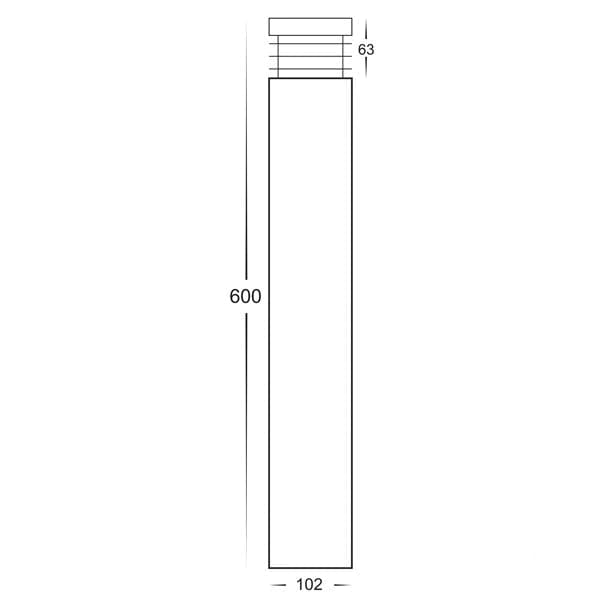 Havit Lighting Bollard Lighting Maxi 600 316 Stainless Steel TRI Colour LED Lights-For-You