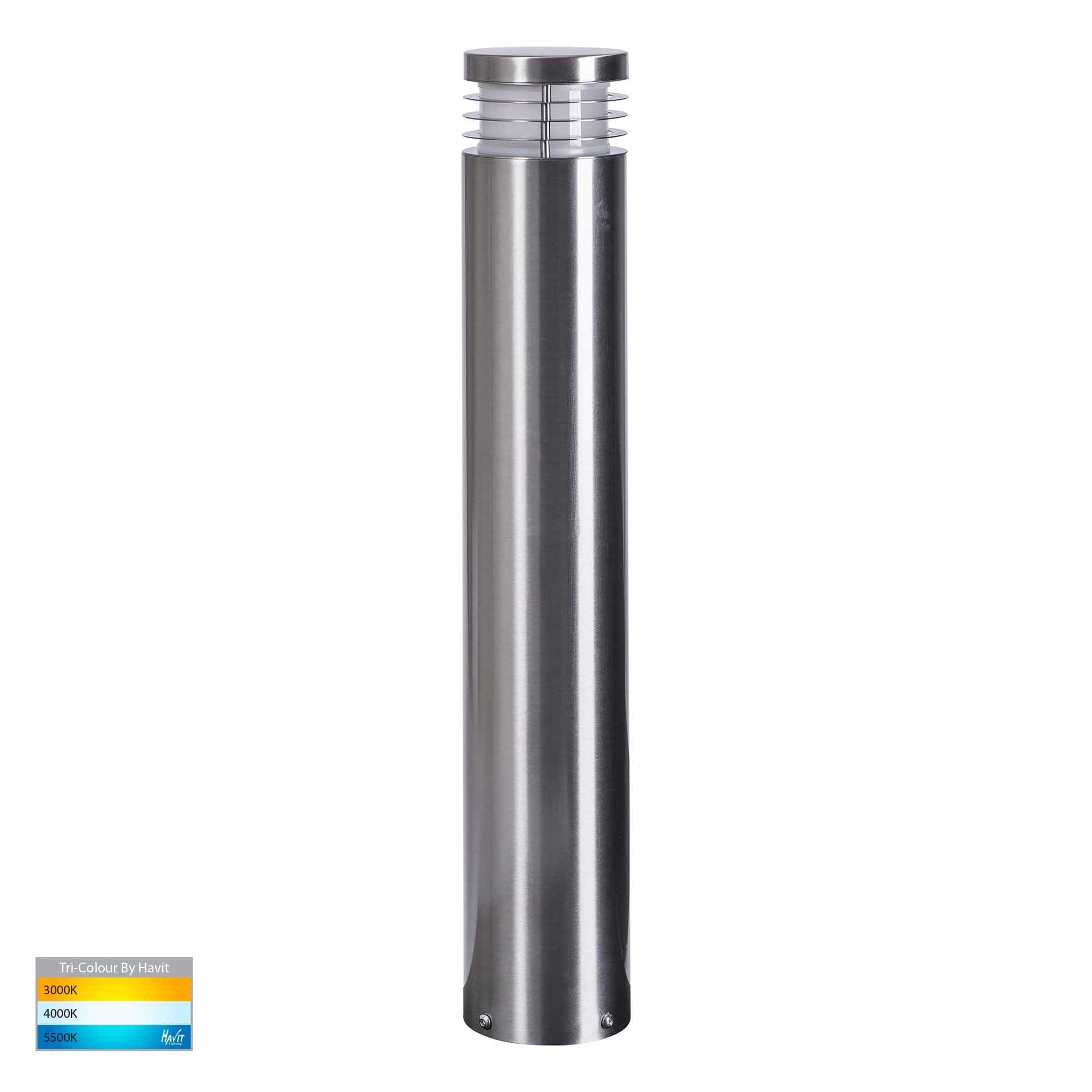 Havit Lighting Bollard Lighting Maxi 600 316 Stainless Steel TRI Colour LED Lights-For-You HV1606T-SS316-240V 9350418016133