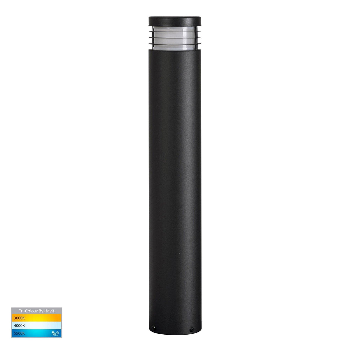 Havit Lighting Bollard Lighting Maxi 600 Black TRI Colour LED Bollard Lights Lights-For-You HV1606T-BLK-240V 9350418016119