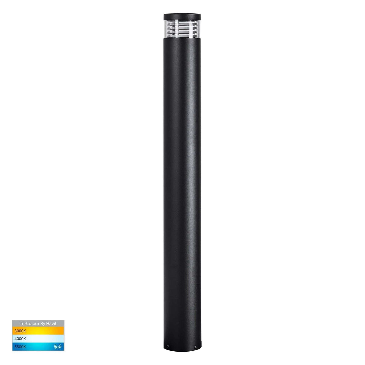 Havit Lighting Bollard Lighting Maxi 900 Black Louvred LED Lights-For-You HV1618T-BLK-240V 9350418016270