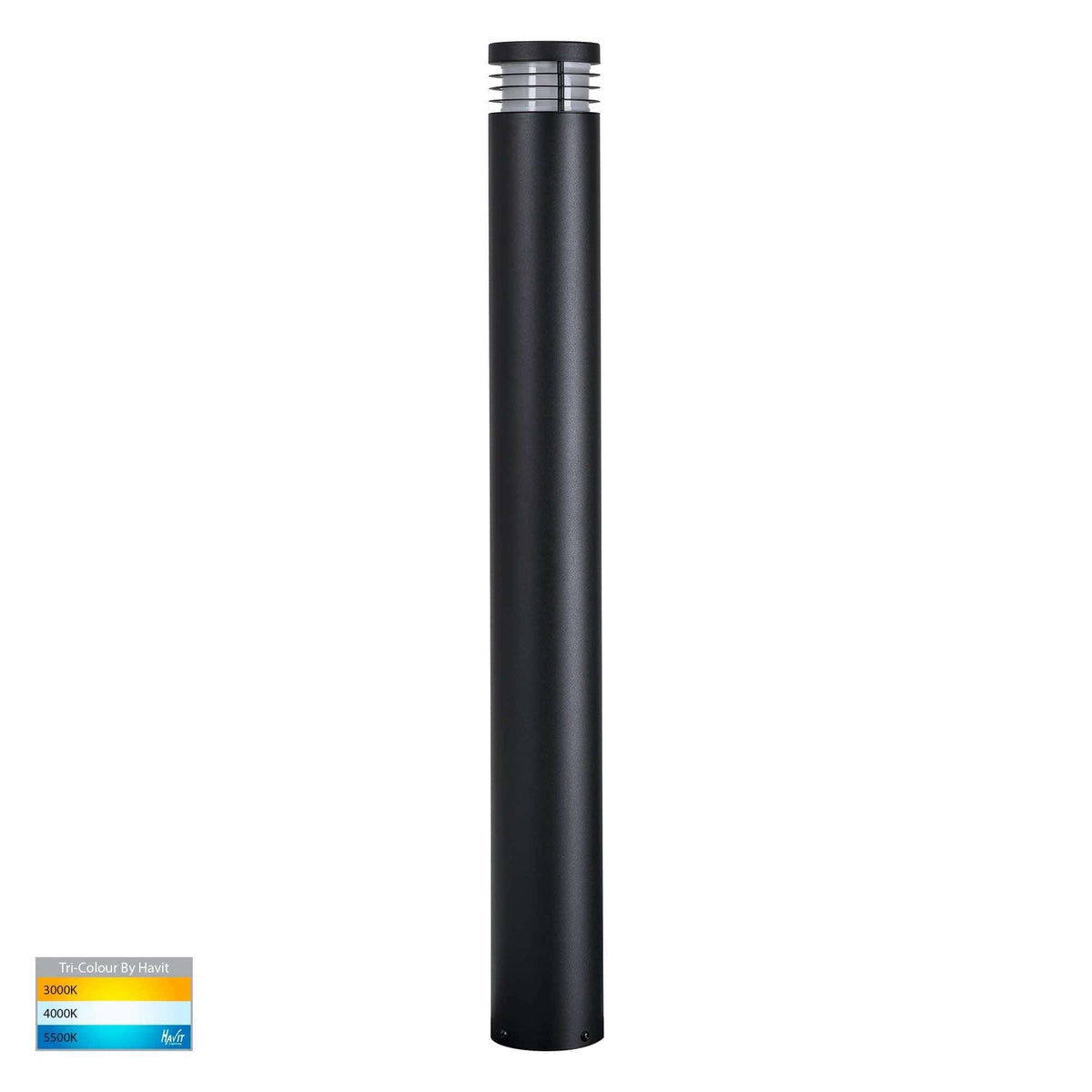 Havit Lighting Bollard Lighting Maxi 900 Black TRI Colour LED Lights-For-You HV1608T-BLK-240V 9350418016157