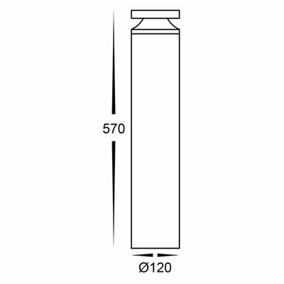 Havit Lighting Bollard Lighting Noray 570mm Black LED Bollard Light Lights-For-You
