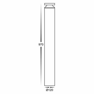 Havit Lighting Bollard Lighting Noray 970mm Black LED Bollard Light Lights-For-You