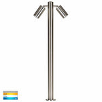 Havit Lighting Bollard Lighting Tivah 316 Stainless Steel TRI Colour Double Lights-For-You HV1507T-SS316-240V 9350418015976