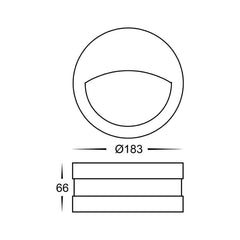 Havit Lighting Bunker Lights Roto Black LED Bunker Light Lights-For-You HV36012T-BLK 9350418017642