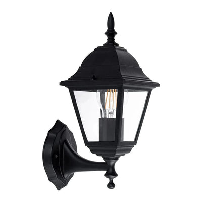 Havit Lighting Coach Light Newark 4 Panel Coach Wall Light in Aluminium Black Havit Lighting - HV3551W-BLK Lights-For-You HV3551W-BLK