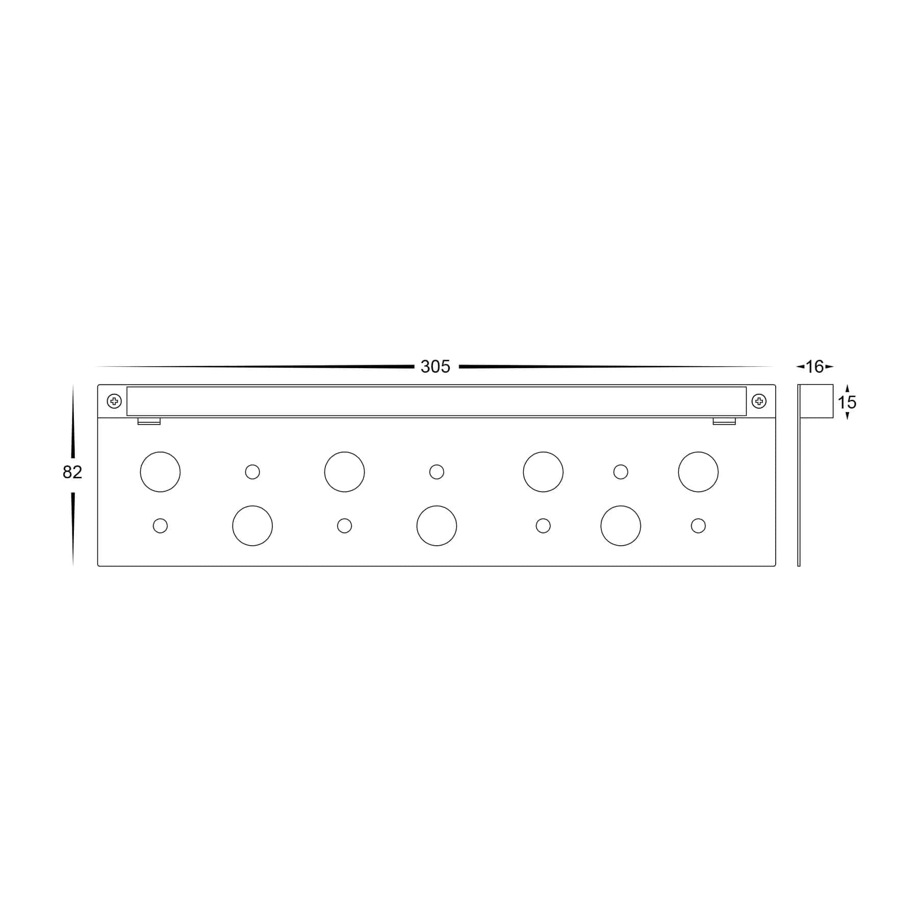 Havit Lighting Coping Light Preston Black LED Coping Light Lights-For-You HV3299T-BLK-12V